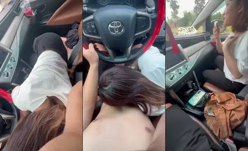 Sambil Nyetir, Aku Tarik Kontolmu dan Ngisep di Tuas Persneling