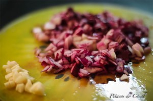 Cebola roxa e alho